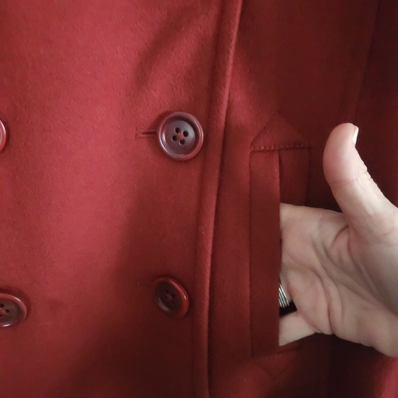 J Crew Wool Peacoat Nello Gori Henna Red Size 6 - Picture 5 of 8